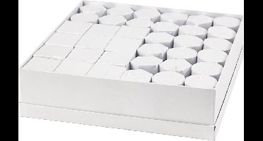 Kartonnen Dozen Set - Kleine Kartonnen Opbergdozen - DIY Dozen Set voor Decoratie - Creatieve Opbergdozen - Ronde en Vierkante Dozen - 4,5+6 cm, H: 7+9 cm - 36 Sets