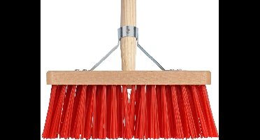 TalenTools Bezem 28cm breed kunststof haren140cm steel