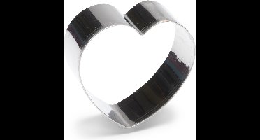 uitsteekvorm Hart 8 cm RVS zilver