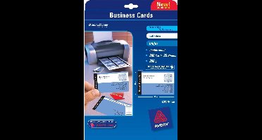 Avery-Zweckform C32015-25 Bedrukbare visitekaarten, gladde kant 85 x 54 mm Wit 200 stuk(s) Papierformaat: DIN A4