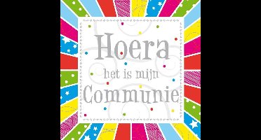 Communie Servetten Hoera - 20 stuks