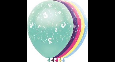 3 Jaar Feestballonnen - 5 stuks