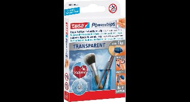 tesa POWERSTRIPS® Dubbelzijdig plakband (l x b) 50 mm x 20 mm Transparant Inhoud: 8 stuk(s)