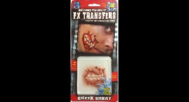 "Open wonden aan de kaak schmink - Schmink - One size"