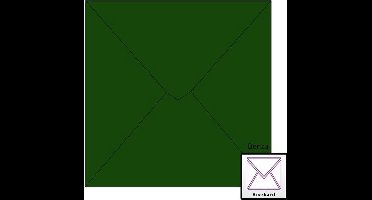 Benza Wenskaart Enveloppen - Vierkant 14 x 14 cm - Kerst Groen - 100 stuks