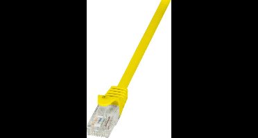 LogiLink CP1067U RJ45 Netwerkkabel, patchkabel CAT 5e U/UTP 3.00 m Geel Snagless 1 stuk(s)