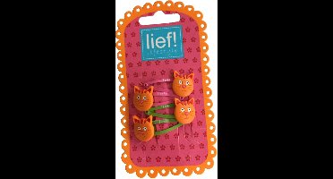 Poesjes haarspeldjes Roze/Groen - Lief Lifestyle