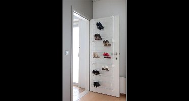 Practo Home – Schoenenrek – Schoenenrek deur – Schoenenrek Deur binnenkant – Schoenenkast – voor 36 paar schoenen - wit