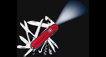 Victorinox Huntsman Lite 20 functies zakmes rvs rood transparant