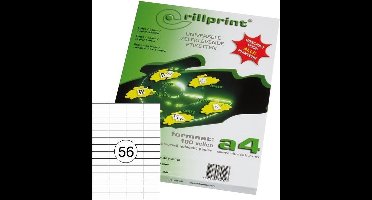 Etiketten Rillprint, 89130, 52,5x21,2mm, 56 op een vel