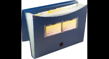 1x EXXO-HFP #41227 - A4 Vakkenmap - 12 Tabs & 13 Vakken - Blauw