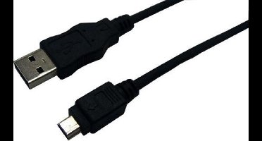 Logilink USB 2.0 A Male naar USB 2.0 Mini Male - 3 m