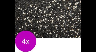 Vdl Aquariumgrind Hawai 1-2 Mm - Aquarium - Siergrind - 4 x 2.5 kg Zwart Wit