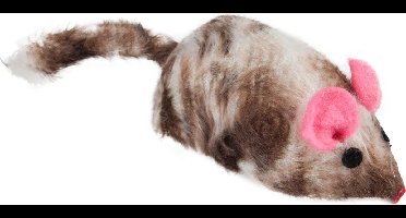 Flamingo - Kattenspeelgoed Speedy Muis - Bruin - 7 x 3.5 x 3 cm
