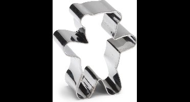 uitsteekvorm Teddybeer 6 cm RVS zilver