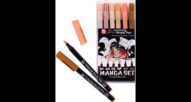 Sakura Unieke Manga-collectie van 6 Koi Colouring Penseel Pens