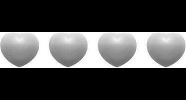 Zak!Designs Pannen Onderzetter - Hartvorm - Wit - 4 stuks