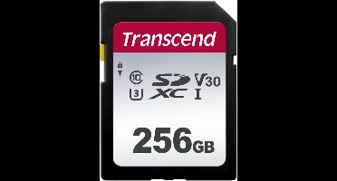 Transcend Premium 300S SDXC-kaart 256 GB Class 10, UHS-I, UHS-Class 3, v30 Video Speed Class