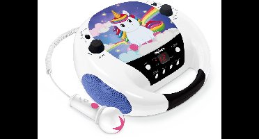 Bigben Draagbare CD-Speler met Microfoon - Eenhoorn/Unicorn - Blauw 2
