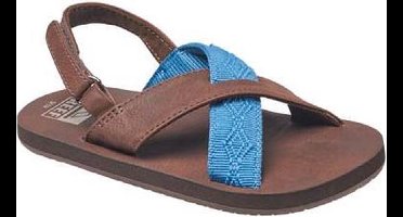 Reef RA32XRDKB-4/5 - DARK BROWN/BLUE - Kinderen - Slippers - Maat 38.5