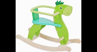 Mentari Houten hobbeldier draak - Afneembaar zitje voor peuters - 1+ jaar