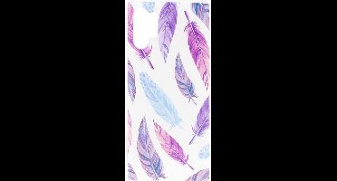 Shop4 - Geschikt voor Samsung Galaxy Note 10 Plus Hoesje - Zachte Back Case Kleurrijke Veren Transparant