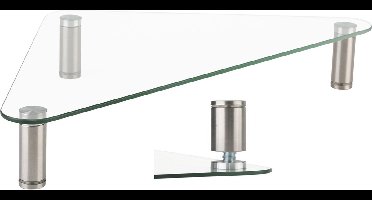 Beeldscherm monitor verhoger hoekmodel driehoek verstelbaar aluminium glas
