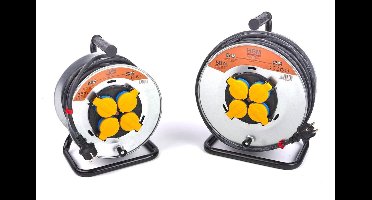 Spatwaterdichte IP44 Stroomhaspel, Kabelhaspel 3 x 1,5 mm – 50 Meter Spatwaterdichte Kabelhaspel 3 x 1,5 mm