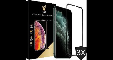 Screenprotector geschikt voor iPhone 11 Pro / XS / X - 3x FullGuard Glas Screen Protector