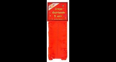 Crepe guirlande rood 5m