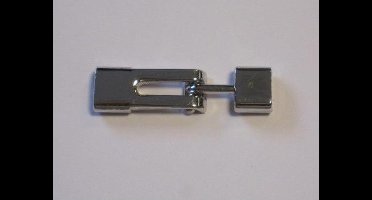 Koordsluiting plat platinum 13x47 millimeter gat 25x95 millimeter 1 Stuks