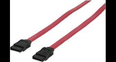 Valueline CABLE-239-0.5 0.5m SATA III 7-pin SATA III 7-pin Zwart, Rood SATA-kabel