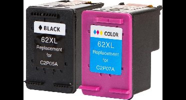 Pixeljet HP 62 XL (C2P05A) Inktcartridge - Zwart & Kleur