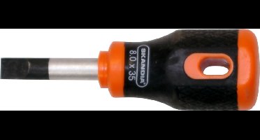 Skandia stubby schroevendraaier puntbreedte 8 mm, 35/90 mm