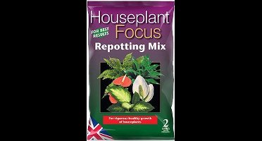 Houseplant Focus Repotting Mix - 2 liter potgrond voor behoud van gezonde kamerplanten