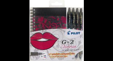 Gelschrijver met notitieboek PILOT G-2 Victoria