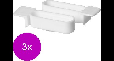 Fauna Snoepbakje Plastic - Vogel - Voerbak- Drinkbak - 3 x Wit 2 stuks