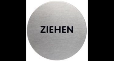 Durable - Pictogram "Ziehen" - Diameter 65 mm - Zilver