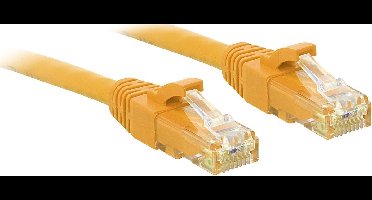 LINDY 48060 RJ45 Netwerkkabel, patchkabel CAT 6 U/UTP 30.00 cm Geel Snagless 1 stuk(s)