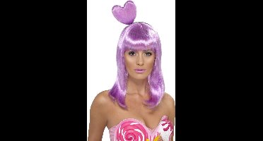 Hartenpruik vrouwen - Verkleedpruik - One size