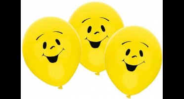 Riethmüller  Smiley feest ballon geel Ø 22 cm - Set-6