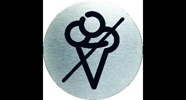Pictogram|Deurbordje|Snacks verboden | RVS | Durable