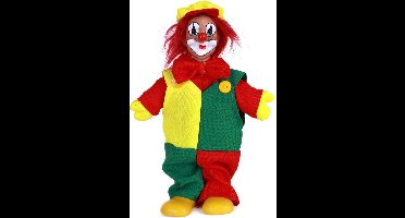 Clownspop met pet rood/geel/groen 20cm