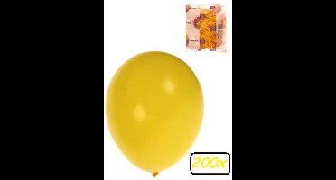 Ballonnen helium 200x geel - Ballon helium lucht festival verjaardag feest gele