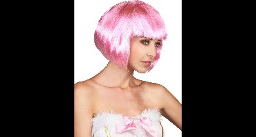 Vegaoo - Korte roze damespruik