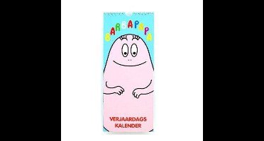Verjaardagskalender Barbapappa - Geen Jaartal - Ophangbaar -Blauw - 13 x 33 x 0,6 cm
