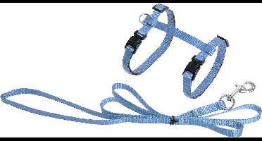 Flamingo Kattentuig met Lijn - 110 cm - Blauw