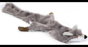 Beeztees Flatino Vos - Hondenspeelgoed - Grijs - 52x15x2,5 cm