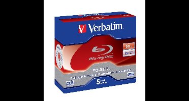 Verbatim 43760 Blu-ray BD-RE DL disc 50 GB 5 stuk(s) Jewelcase