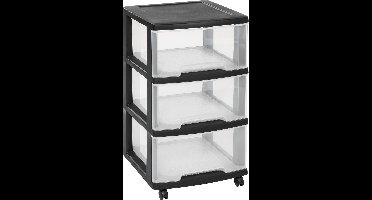 Curver Essentials Ladesysteem - 3x20 liter - 37,1x38,9x67 cm - Zwart